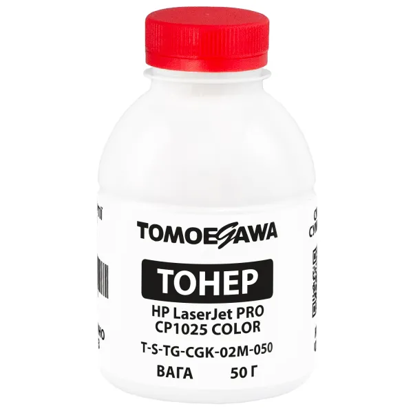 Тонер HP LaserJet Pro CP1025 color флакон, 50 г, пурпуровий, хімічний Tomoegawa (TSM-CGK-02M-050)
