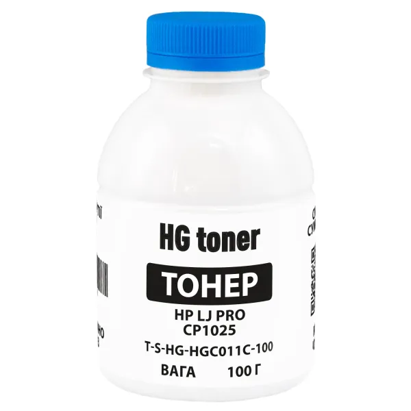 Тонер HP LJ Pro CP1025 флакон, 100 г, блакитний HG toner (TSM-HGC011C-100)