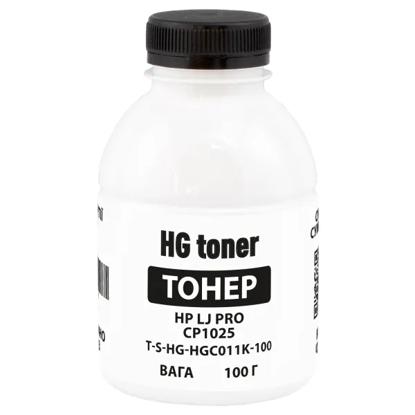 Тонер HP LJ Pro CP1025 флакон, 100 г, чорний HG toner (TSM-HGC011K-100)