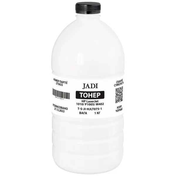 Тонер HP LaserJet 1010/P1005/M402 флакон, 1 кг Jadi (TSM-JLT-075-1)