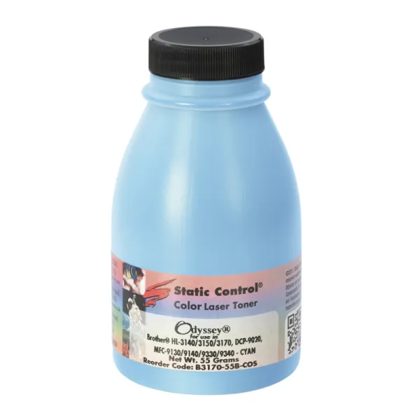 Тонер Brother HL-L3170 флакон, 55 г, блакитний SCC (B3170-55B-COS)