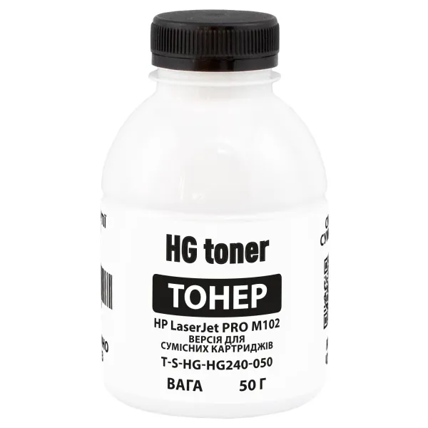 Тонер HP LaserJet Pro M102 версія для сумісних картриджів, флакон, 50 г HG toner (TSM-HG240-050)
