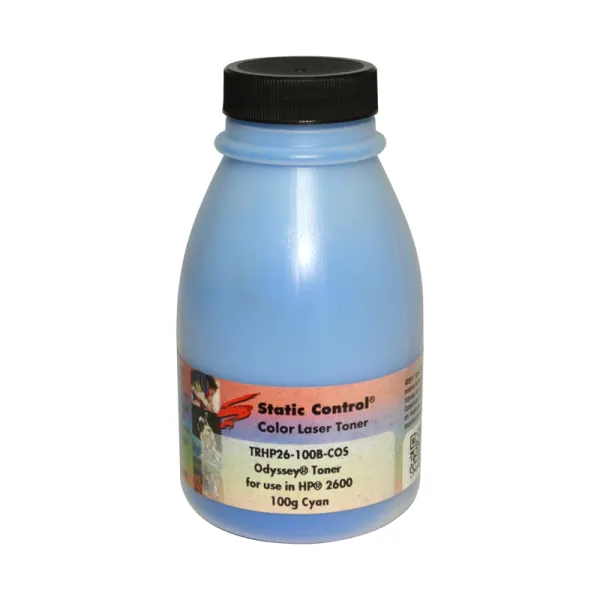 Тонер HP CLJ 2600 флакон, 100 г, блакитний SCC (TRHP26-100B-COS)