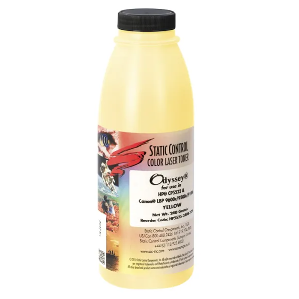 Тонер HP CLJ 5525 флакон, 240 г, жовтий SCC (HP5525-240B-YOS)