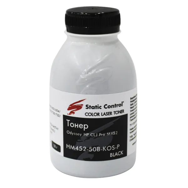 Тонер HP CLJ Pro M452 флакон, 50 г, чорний SCC (HM452-50B-KOS-P)