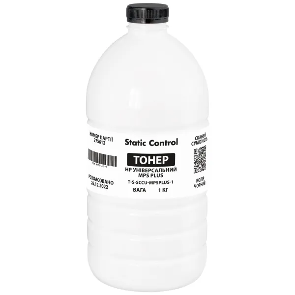 Тонер HP універсальний MPS PLUS флакон, 1 кг SCC (TSM-MPSPLUS-1)