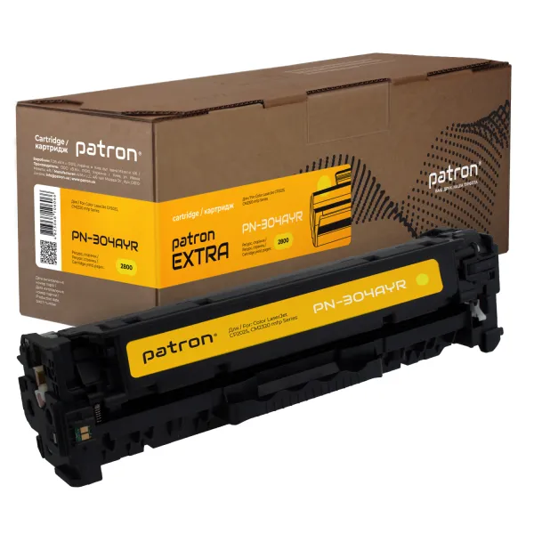 Картридж сумісний HP 304A (CC532A) жовтий Extra Patron (PN-304AYR)