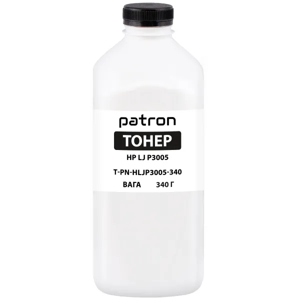 Тонер HP LJ P3005 флакон, 340 г Patron (PN-HLJP3005-340)