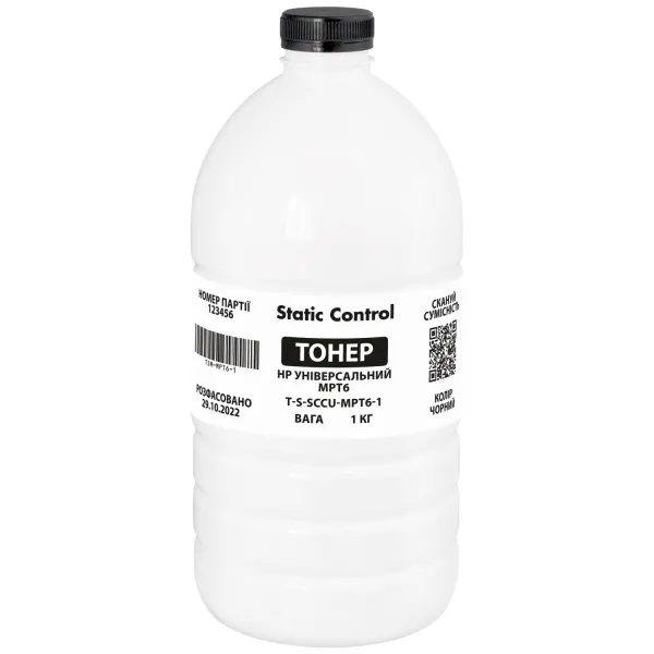 Тонер HP універсальний MPT6 флакон 1 кг SCC (TSM-MPT6-1)
