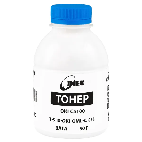 Тонер Oki C5100 флакон 50 г, блакитний (OML) Imex (TSM-OML-C-050)