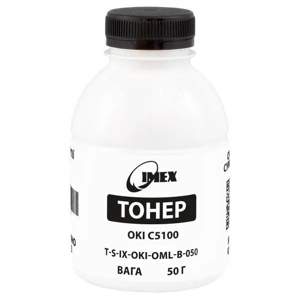 Тонер Oki C5100 флакон 50 г, чорнийй (OML) Imex (TSM-OML-K-050)