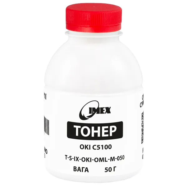 Тонер Oki C5100 флакон 50 г, пурпуровий (OML) Imex (TSM-OML-M-050)