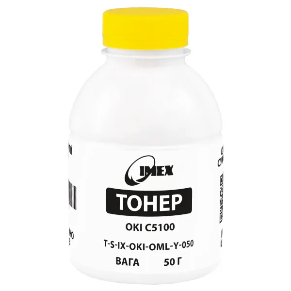Тонер Oki C5100 флакон 50 г, жовтий (OML) Imex (TSM-OML-Y-050)