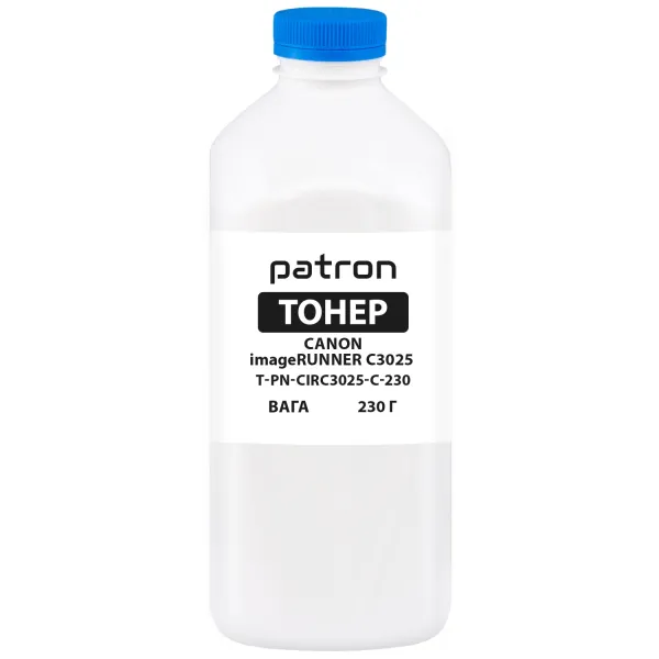Тонер Canon imageRUNNER C3025 голубой флакон, 230 г Patron (PN-CIRC3025-C-230)