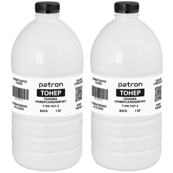 Тонер Toshiba універсальний №7 флакон, 2 кг (2х1 кг) Patron (PN-TU7-2)