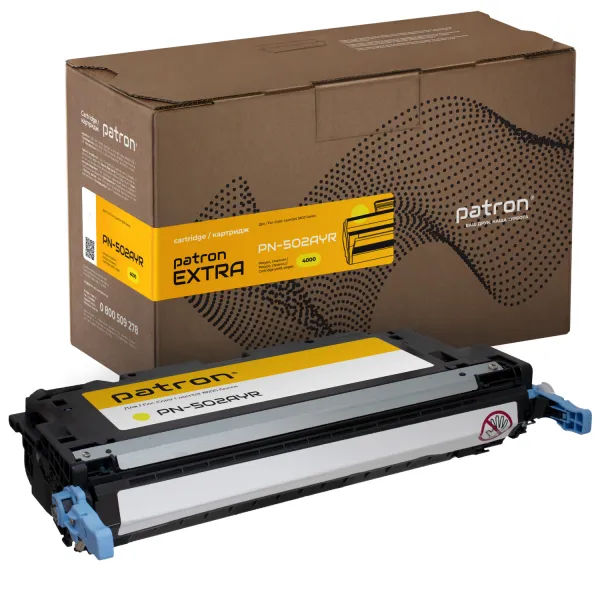 Картридж сумісний HP 502A (Q6472A) жовтий Extra Patron (PN-502AYR)