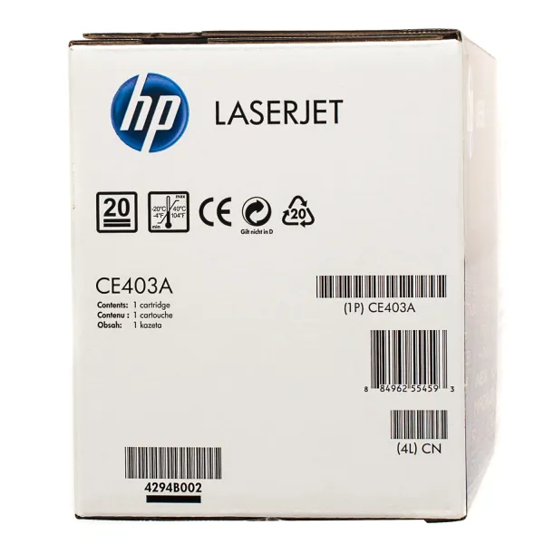 Картридж 507A пурпуровий HP (CE403A) - Фото 2