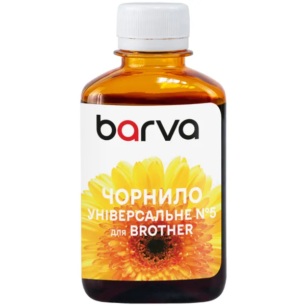 Чорнило для Brother універсальне №5 180 г, водорозчинне, жовте Barva (BU5-493)