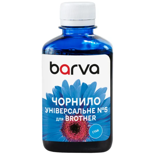 Чорнило для Brother універсальне №5 180 г, водорозчинне, блакитне Barva (BU5-491)