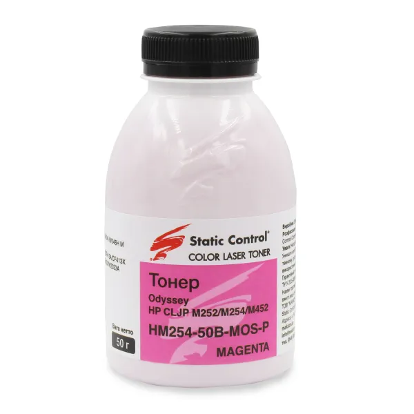 Тонер HP Color LaserJet Pro M252/M254/M452 флакон 50 г, пурпуровий SCC (HM254-50B-MOS-P)