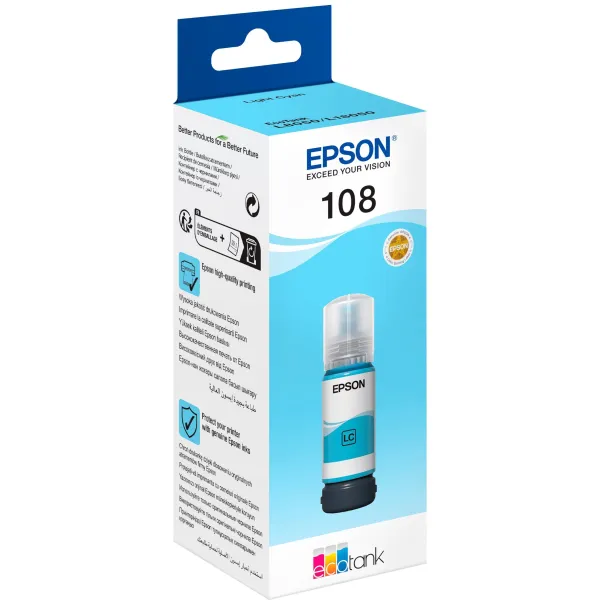 Чорнило 108 світло-блакитні, 70 мл Epson (C13T09C54A) - Фото 2