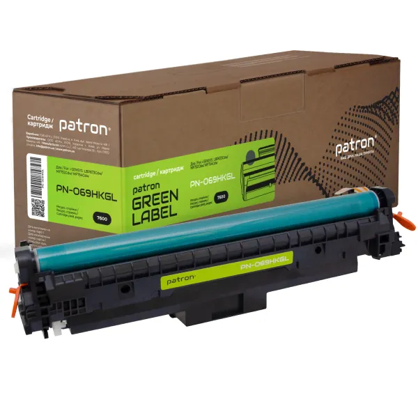 Картридж сумісний Canon 069H чорний Green Label Patron (PN-069HKGL)