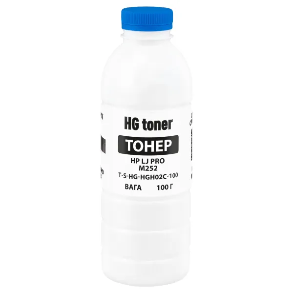Тонер HP LJ Pro M252 флакон, 100 г, блакитний HG toner (TSM-HGH02C-100)