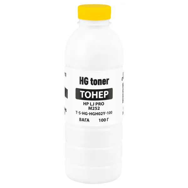 Тонер HP LJ Pro M252 флакон, 100 г, жовтий HG toner (TSM-HGH02Y-100)
