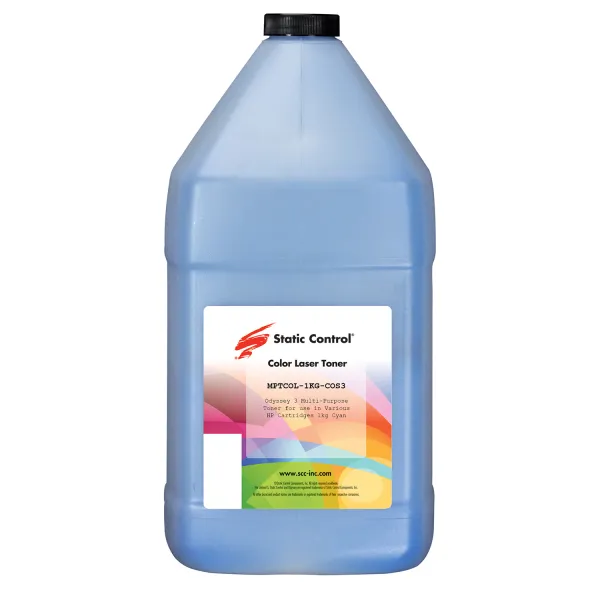 Тонер HP універсальний MPTCOL 3 флакон, 1 кг, блакитний SCC (MPTCOL-1KG-COS3)