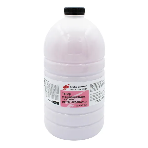 Тонер HP універсальний MPTCOL3 флакон, 1 кг, пурпуровий SCC (MPTCOL-1KG-MAOS3-P)