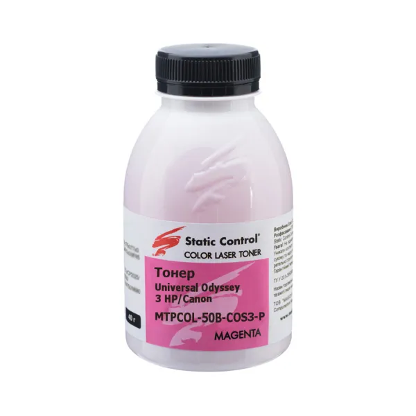 Тонер HP универсальный MPTCOL3 флакон, 40 г, пурпурный SCC (MPTCOL-40B-MAOS3-P)