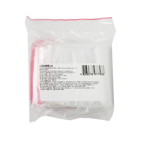 Пакет-струна з замком Zip-Lock 60*80 мм, 100 шт Buroclean (10200514)