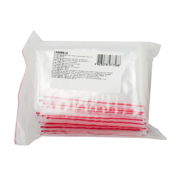 Пакет-струна с замком Zip-Lock 100*120 мм, 100 шт Buroclean (10200519)