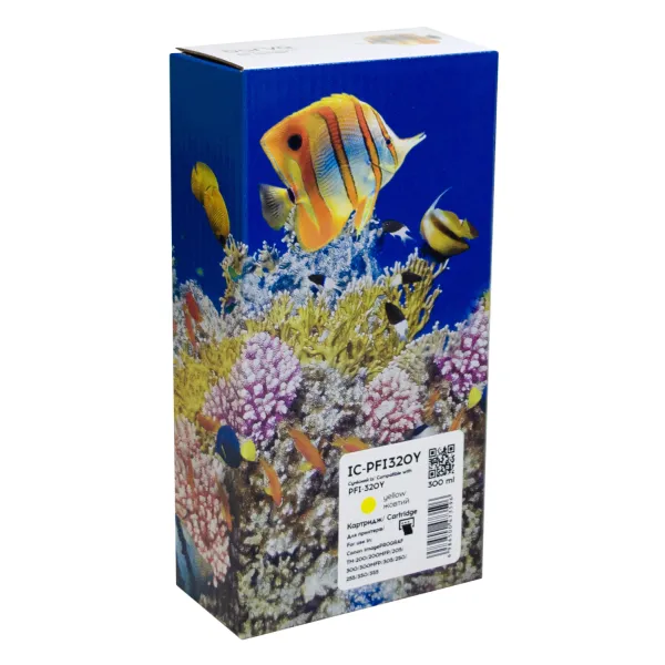 Картридж сумісний Canon PFI-320Y (2893C001AA) 300 мл, жовтий Barva (IC-PFI320Y)