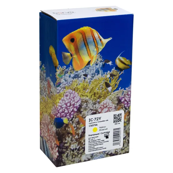 Картридж совместимый HP 72XL (C9373A) 130 мл, желтый Barva (IC-72Y)