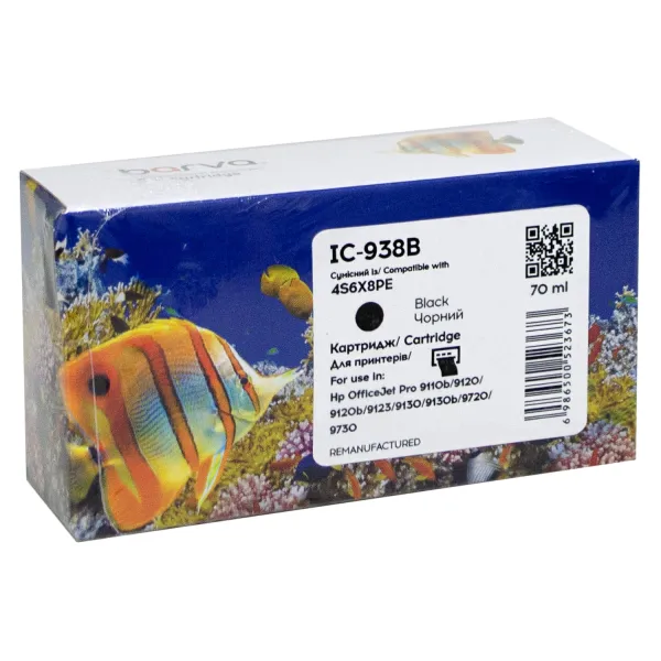 Картридж сумісний HP 938 (4S6X8PE) 1250 арк, чорний Barva (IC-938B)