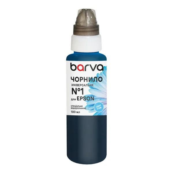 Чорнило для Epson універсальне №1 100 мл, водорозчинне, світло-блакитне Barva (EU1-1022) - Фото 1 