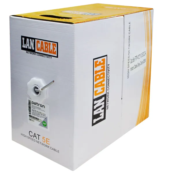 Кабель звита пара FTP CAT.5E Solid Cable 305 м, 4*2*0.50, біметал Patron (04002) - Фото 2