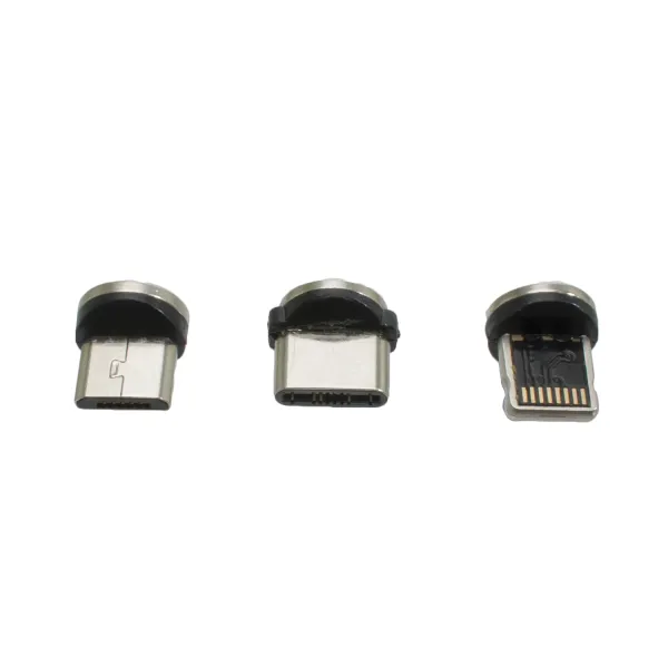 Кабель магнітний 3 в 1 USB 2.0 - Type-C, Micro USB, Lightning 1 м Patron (PN-MAGN-3IN1) - Фото 2