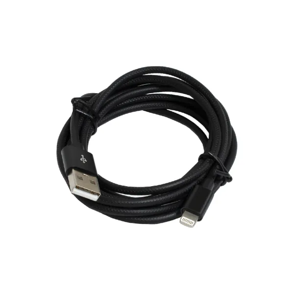 Кабель USB - Lightning 2,4  2 м чорний Patron (PN-LIGHT-2M-B)