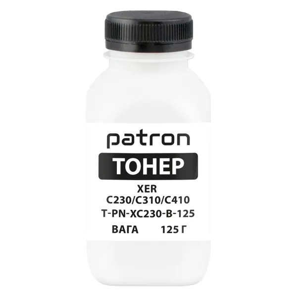 Тонер XER C230/C310/C410 флакон, 125 г, черный Patron (PN-XC230-B-125)