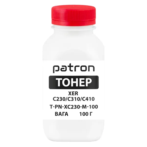 Тонер XER C230/C310/C410 флакон, 100 г, пурпурный Patron (PN-XC230-M-100)