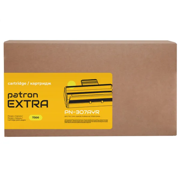 Картридж сумісний HP 307A (CE742A) жовтий Extra Patron (PN-307AYR) - Фото 2
