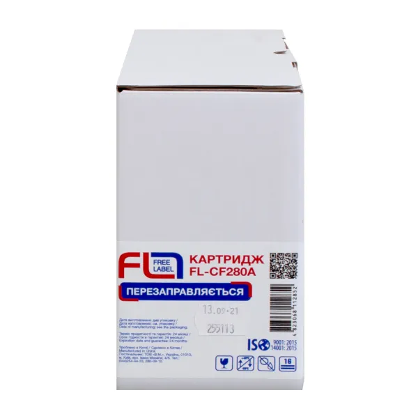 Картридж сумісний HP 80A (CF280A) Free Label (FL-CF280A) - Фото 2